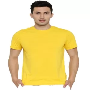  Pack of 1 - Best Quality Plain Short Sleeve Round Neck Basic T-shirt for Men/Boys